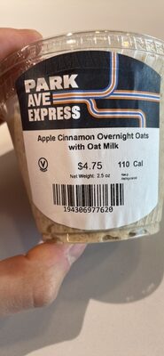Apple Cinnamon Overnight Oats with Oat Milk