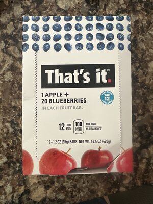 Apples + blueberries fruit bars