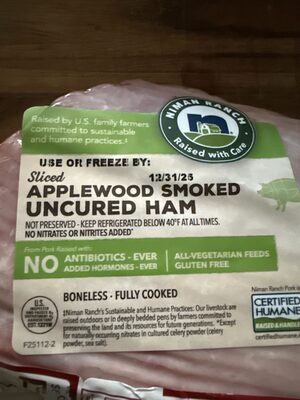 Applewood Smoked Uncured Ham