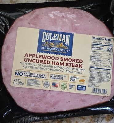 Applewood Smoked Uncured Ham Steak