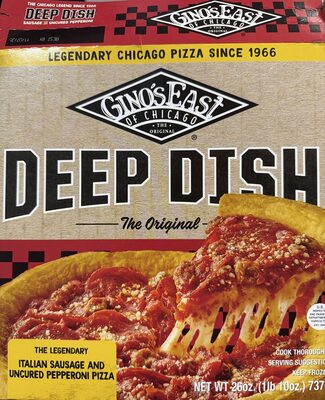 Authentic sausage + pepperoni chicago deep dish pizza, authentic sausage + pepperoni