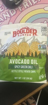 Avocado Oil Spicy Green Chili Kettle Style Potato Chips