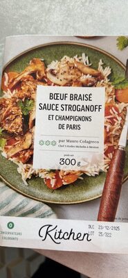 Bœuf Braisé Sauce Stroganoff et champignons de Paris