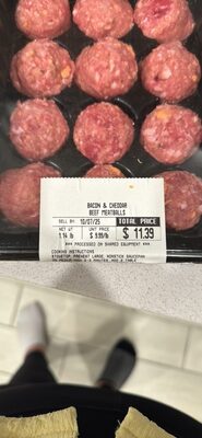 Bacon and Cheddar Beef Meatball