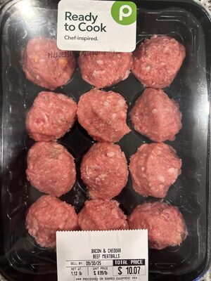 Bacon & Cheddar Beef Meatballs