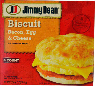 Bacon egg & cheese frozen biscuit sandwiches