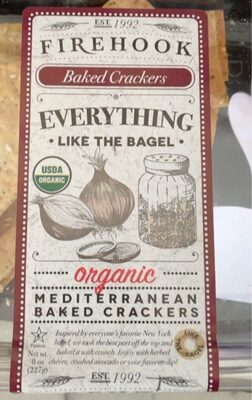 Baked crackers everything like the bagel