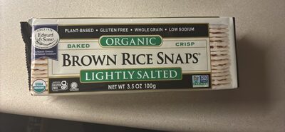 Baked Organic Brown Rice Snaps Lightly Salted Crisp