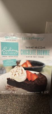 baked skillet chocolate brownie