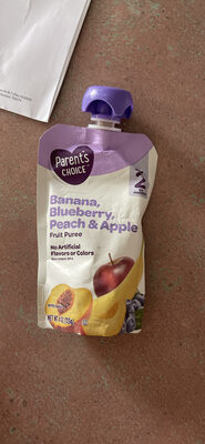 Banana, Blueberry, Peach & Apple