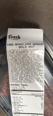 BBQ Boneless Wings - Sold Hot