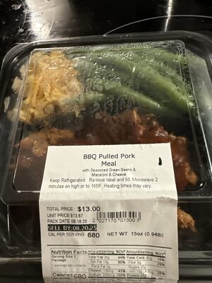BBQ Pulled Pork Meal