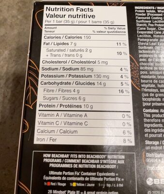 Beachbarchocolat beurre d’arachide