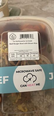 Beef Burger Bowl with Brown Rice