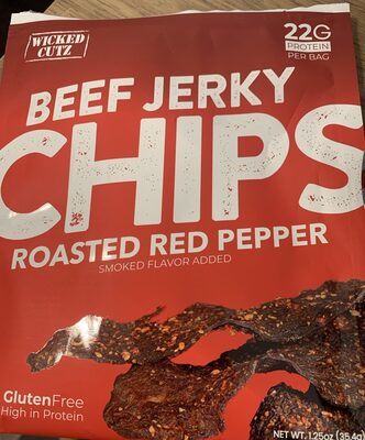 Beef Jerky Chips - Roasted Red Pepper