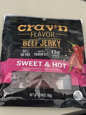 Beef jerky sweet and hot