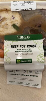 BEEF POT ROAST WITH RED SKIN MASHED POTATOES PAIRED WITH BEEF GRAVY