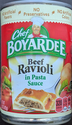 Beef Ravioli in Pasta Sauce