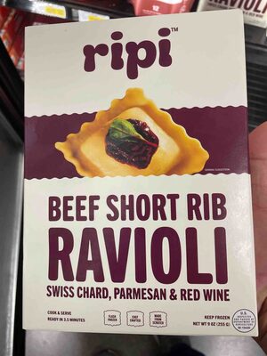 Beef Short Rib Ravioli Swiss Chard, Parmesan & Red Wine