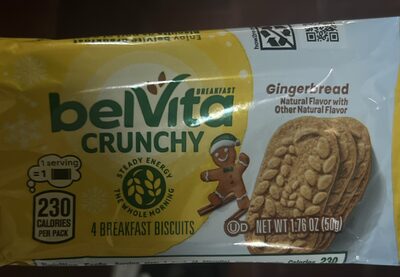 Belvita Crunchy Gingerbread 4 Breakfast Biscuits