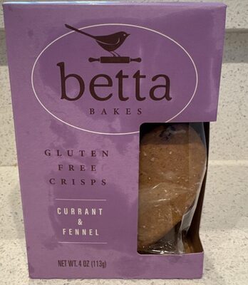 Betta Currant And Fennel Crackers