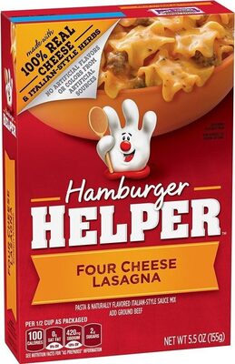 Betty crocker four cheese lasagna box