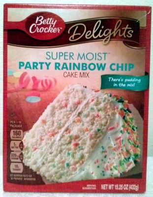 Betty Crocker Super Moist Rainbow Chip Cake Mix