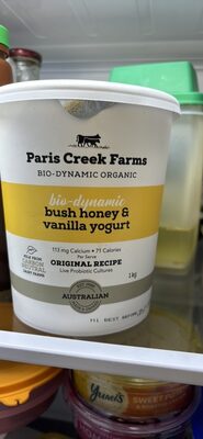 bio-dynamic bush honey & vanilla yogurt