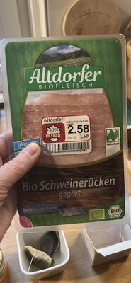 Bio Schweinerücken gegart