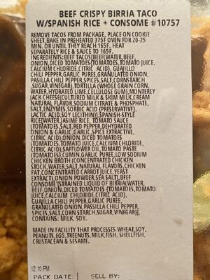 Birria Beef Taco With Spanish Rice