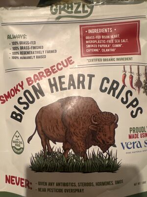 Bison Heart Crisps Smoky Barbecue