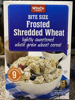 Bite size lightly sweetened whole grain frosted