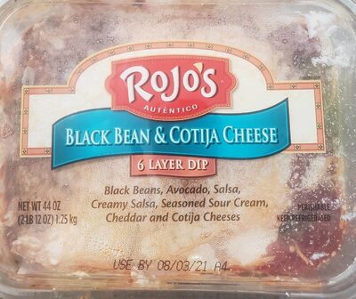 Black bean and cotija cheese 6 layer dip