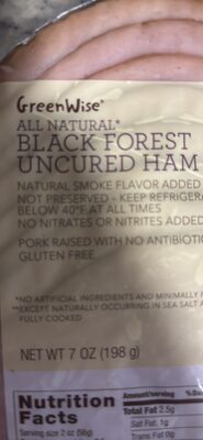 BLACK FOREST UNCURED HAM