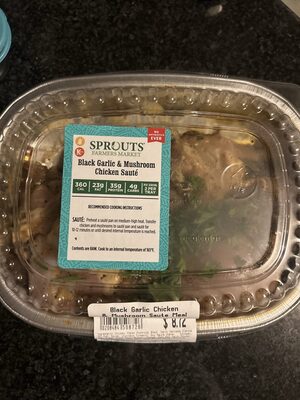 Black Garlic And Mushroom Chicken Sauté