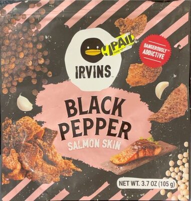 Black Pepper Salmon Skin