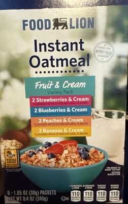 Blueberries & Cream Instant Oatmeal 30g Packet