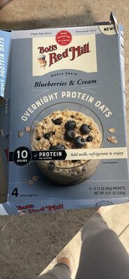 Blueberries & Cream Overnight Protein Oats