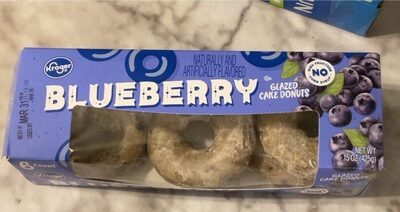 Blueberry glazed cake donuts