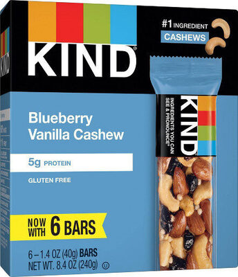 Blueberry vanilla & cashew bars