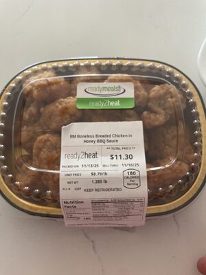 Boneless Breaded Chicken In Honey BBQ Sauce