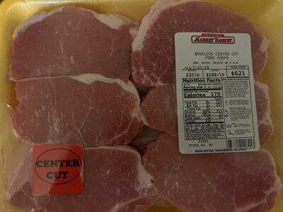 Boneless Center Cut Pork Chops