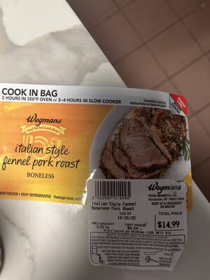 Boneless Pork Roast Italian Style Fennel