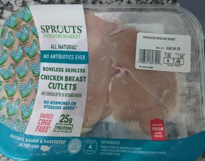 Boneless Skinless chicken breast cutlets