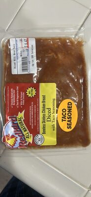 Boneless Skinless Chicken Breast Diced with Taco Seasoning