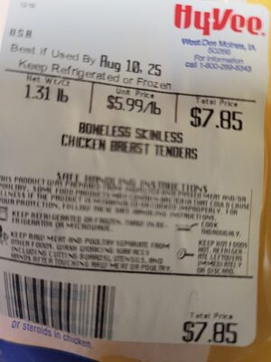 Boneless Skinless Chicken Breast Tenders