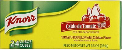 Bouillion caldo de tomate tomato with chicken package of cubes