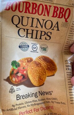 Bourbon bbq flavored quinoa chips, bourbon bbq