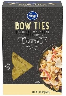 Bow ties enriched macaroni product
