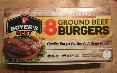 Boyers Best 80% Hamburger Patty